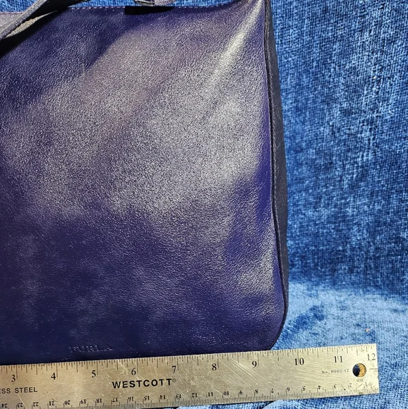 Y2K Furla Purple Leather Single Handle Shoulder Bag - Picture 6 of 13